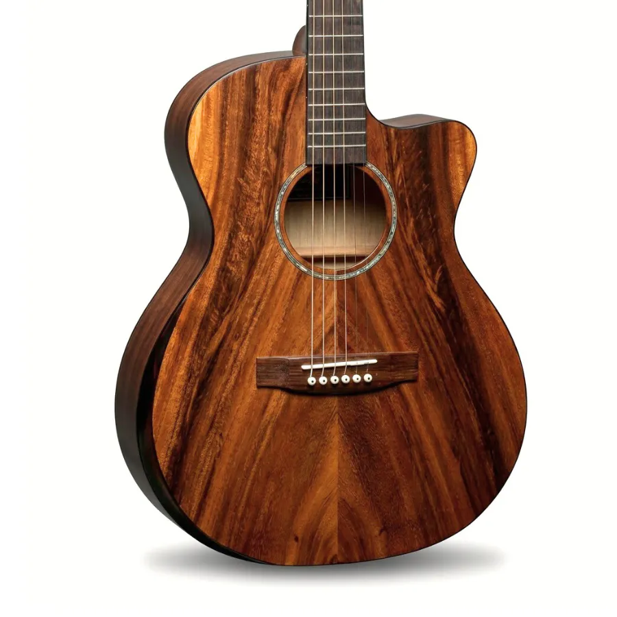 Đàn Guitar Acoustic Mã ST-X4 Có Vát Bavel Top Thông Nguyên Tấm Back Side Landspace Chính Hãng ST.Real Guitar Sài Thành
