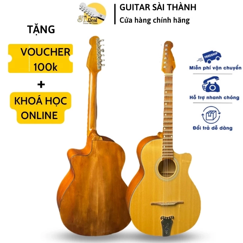 Đàn Guitar Vọng Cổ Phím Lõm Mã ST-VC02 Gỗ Bắc Phi Nguyên Tấm Chính Hãng ST.Real Guitar Sài Thành